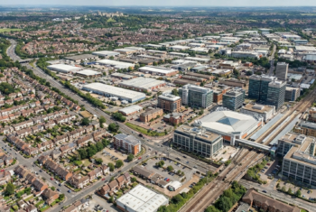 Birds eye view of Slough