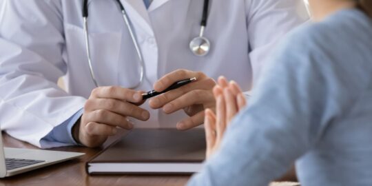 GP speaking to a patient